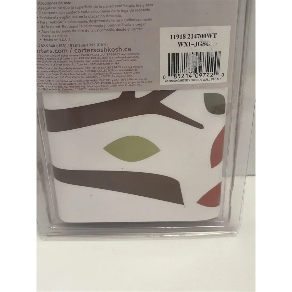 Carter's Friends Collection Woodland Wall Decals New Fox Deer‎ Owl - Free Ship